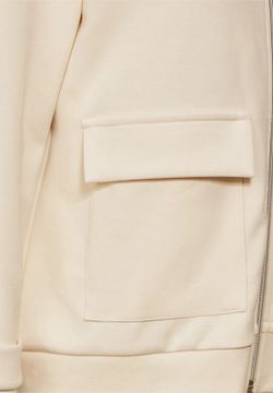 Sudadera con capucha con bolsillos grandes Street One Off White