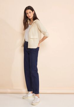 Sudadera con capucha con bolsillos grandes Street One Off White