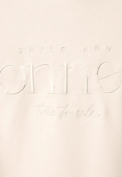 Sudadera con capucha con bordado connect Street One Whisper White