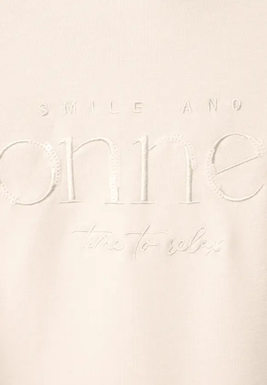 Sudadera con capucha con bordado connect Street One Whisper White