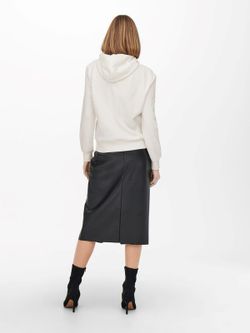 Sudadera con capucha con corazón bordado Only Cloud Dancer