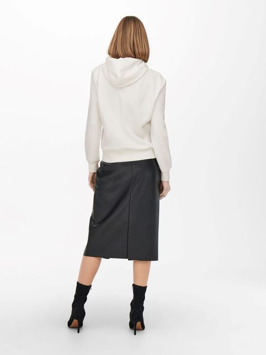 Sudadera con capucha con corazón bordado Only Cloud Dancer