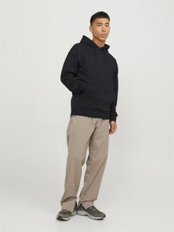 Sudadera con capucha con cuadros relieve Jack & Jones Black