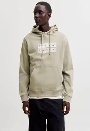 Sudadera con capucha con letras J&J Jack & Jones Vetiver