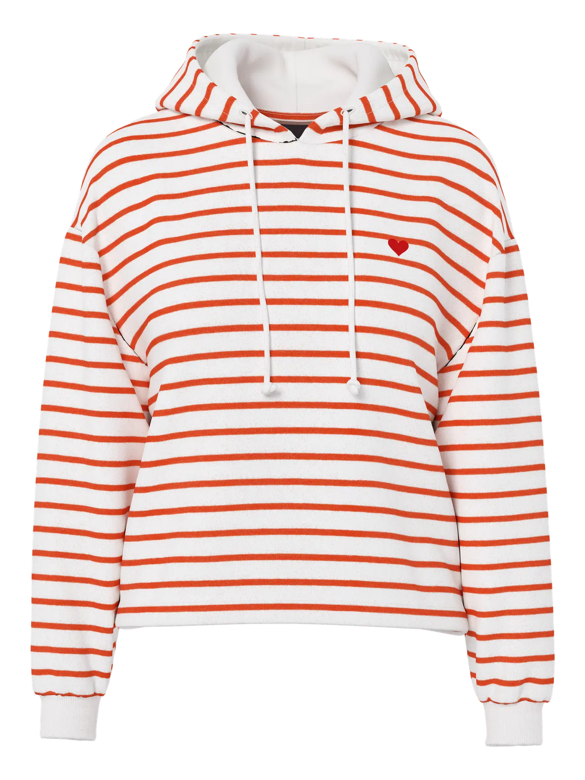 Sudadera con capucha de rayas horizontales Pieces Cloud Dancer 4XL