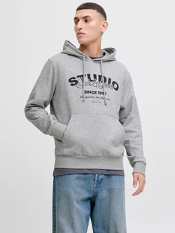 Sudadera con capucha J&J Studio Jack & Jones Light Grey Mela