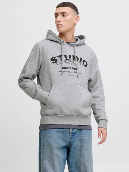 Sudadera con capucha J&J Studio Jack & Jones Light Grey Mela