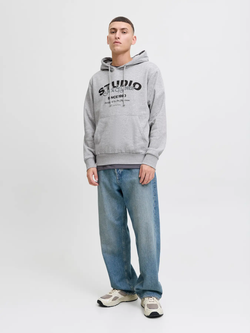 Sudadera con capucha J&J Studio Jack & Jones Light Grey Mela