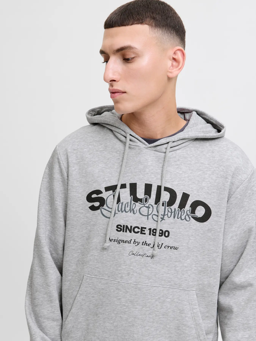 Sudadera con capucha J&J Studio Jack & Jones Light Grey Mela