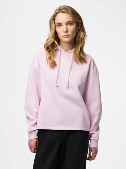 Sudadera con capucha lisa Pieces Orchid