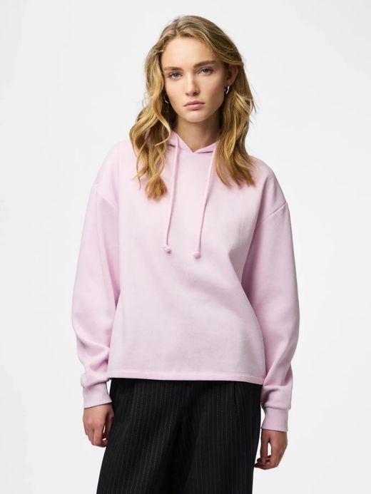 Sudadera con capucha lisa Pieces Orchid