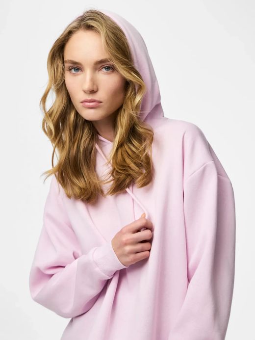 Sudadera con capucha lisa Pieces Orchid