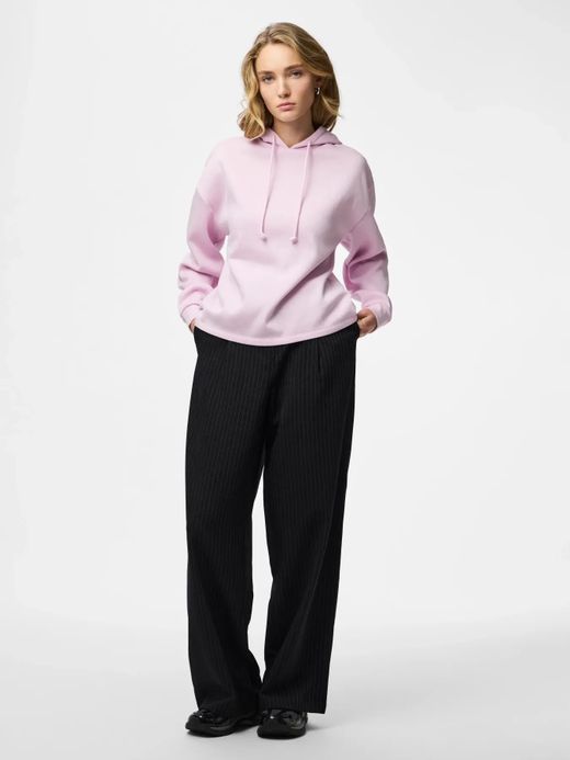 Sudadera con capucha lisa Pieces Orchid