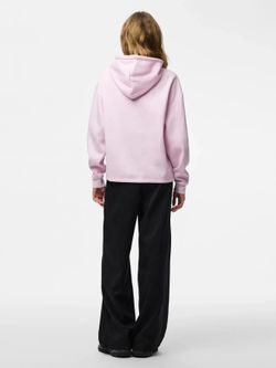 Sudadera con capucha lisa Pieces Orchid
