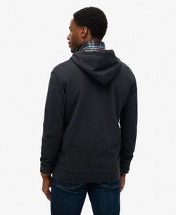 Sudadera con capucha y cremallera envejecida Superdry Bradley Navy