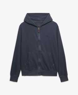 Sudadera con capucha y cremallera envejecida Superdry Slate