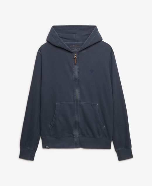 Sudadera con capucha y cremallera envejecida Superdry Slate