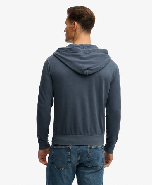 Sudadera con capucha y cremallera envejecida Superdry Slate