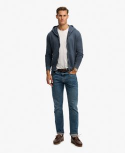 Sudadera con capucha y cremallera envejecida Superdry Slate