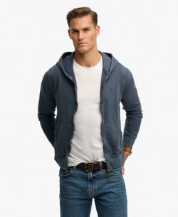 Sudadera con capucha y cremallera envejecida Superdry Slate