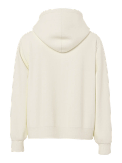 Sudadera con capucha y cremallera Pieces White Pepper