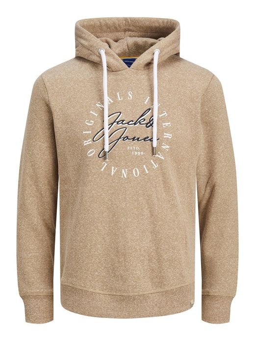 Sudadera con capucha y letras branding bordadas Jack & Jones Tigers Eye