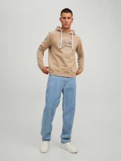 Sudadera con capucha y letras branding bordadas Jack & Jones Tigers Eye