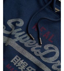 Sudadera con capucha y letras branding Superdry Bluestone