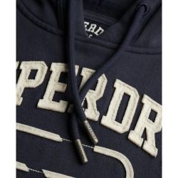 Sudadera con capucha y letras branding Superdry Dark Blue