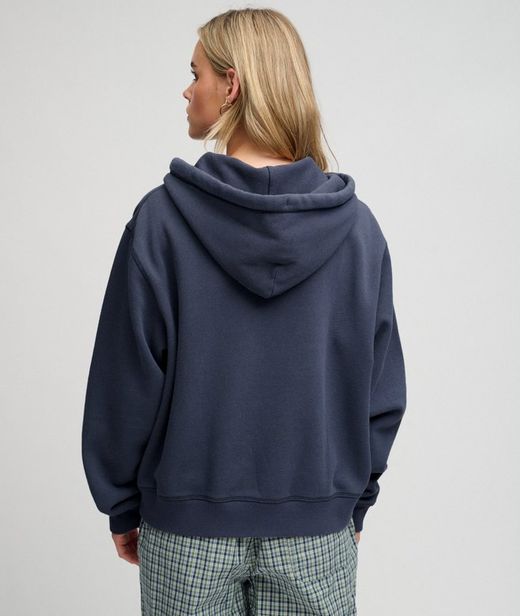 Sudadera con capucha y letras branding Superdry Dark Blue