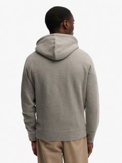 Sudadera con capucha y letras branding Superdry Grey Marl