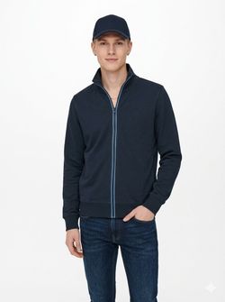Sudadera con cremallera ribeteada Blend Of America Navy