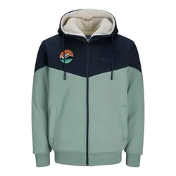 Sudadera con cremallera y capucha forrada Jack & Jones Navy Blazer