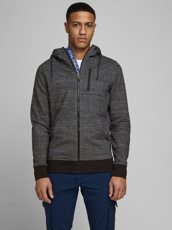 Jack & Jones JJEBASIC HOOD - Sudadera Con Cremallera - Navy Blazer/azul