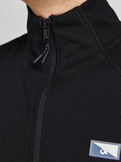 Sudadera con cuello cremallera Jack & Jones Black