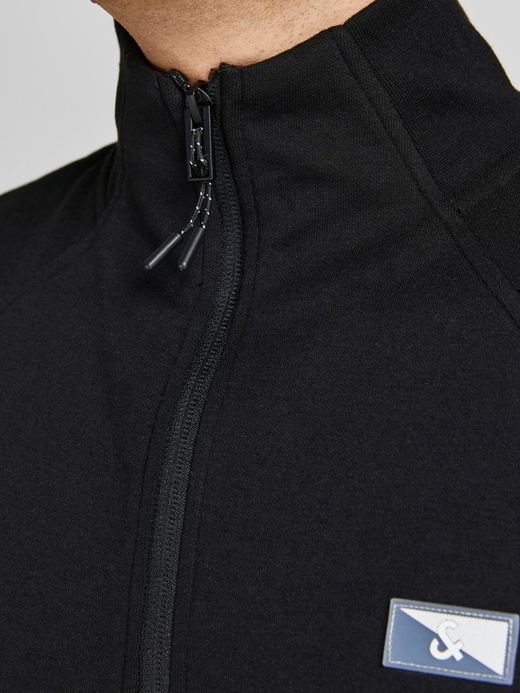 Sudadera con cuello cremallera Jack & Jones Black