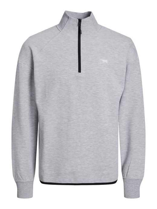 Sudadera con cuello cremallera Jack & Jones Light Grey Mela