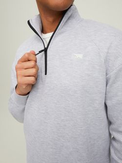 Sudadera con cuello cremallera Jack & Jones Light Grey Mela