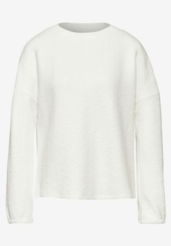 Sudadera con relieve zig zag Street One White Asparagus