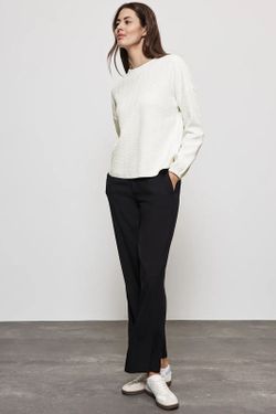 Sudadera con relieve zig zag Street One White Asparagus