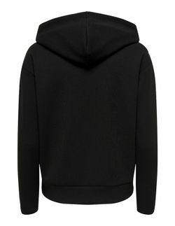 Sudadera corta con capucha y cordón piedras Only Black