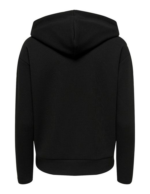 Sudadera corta con capucha y cordón piedras Only Black