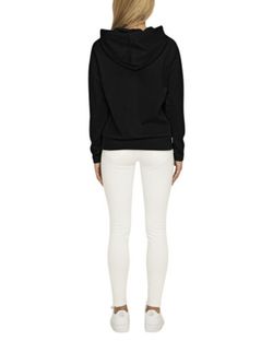 Sudadera corta con capucha y cordón piedras Only Black