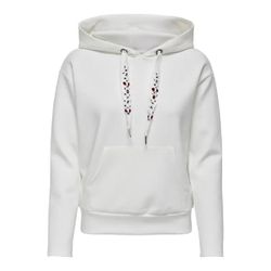 Sudadera corta con capucha y cordón piedras Only Cloud Dancer