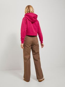 Sudadera corta con capucha y cremallera Jjxx Pink