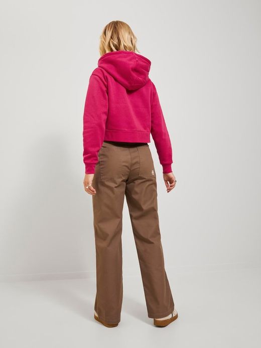 Sudadera corta con capucha y cremallera Jjxx Pink