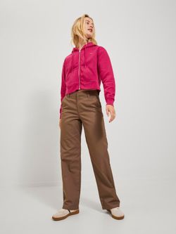 Sudadera corta con capucha y cremallera Jjxx Pink