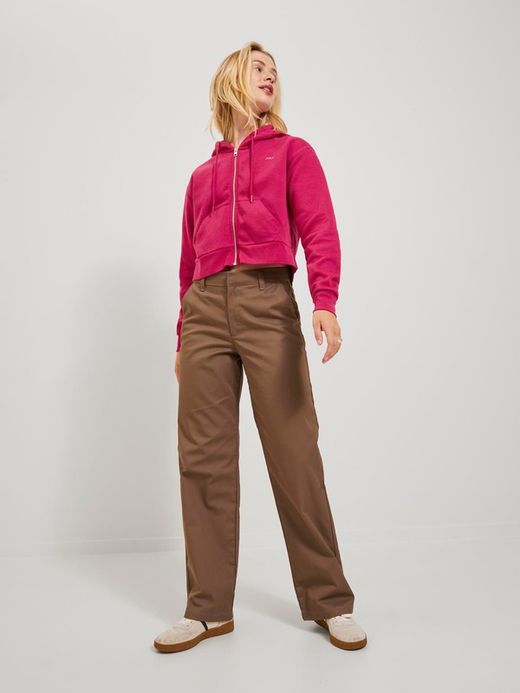 Sudadera corta con capucha y cremallera Jjxx Pink