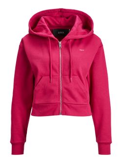 Sudadera corta con capucha y cremallera Jjxx Pink