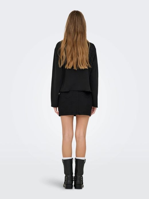 Sudadera corta oversize Imagine Only Black